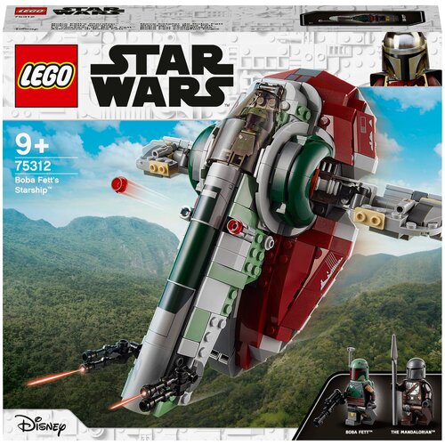 Конструктор LEGO Star Wars 75312 Mandalorian Звездолет Бобы Фетта, 593 дет. lego 75312 звездолет бобы фетта