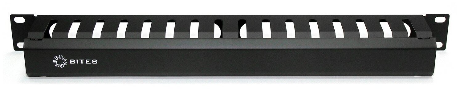 5bites Монтажный шкаф Панель-органайзер кабеля CM-101B для сетевых шкафов гребенка крышка 1U 19" BLACK