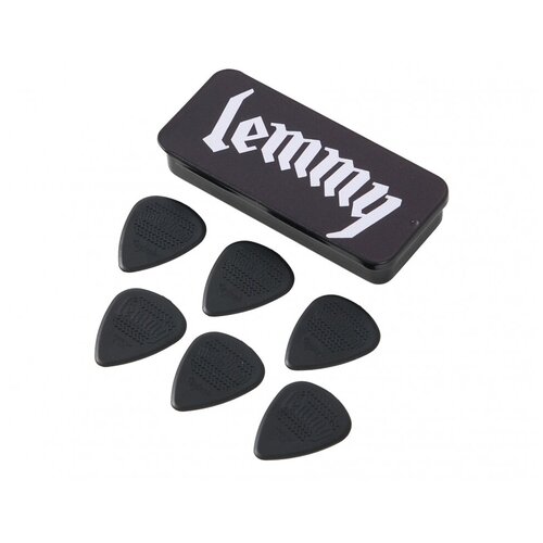 Dunlop MHPT02 LEMMY комплект медиаторов Motorhead, (6шт. в коробочке), толщина 1,14мм dunlop mhpt01 warpig 88 комплект медиаторов motorhead 6шт в коробочке толщина 0 88мм