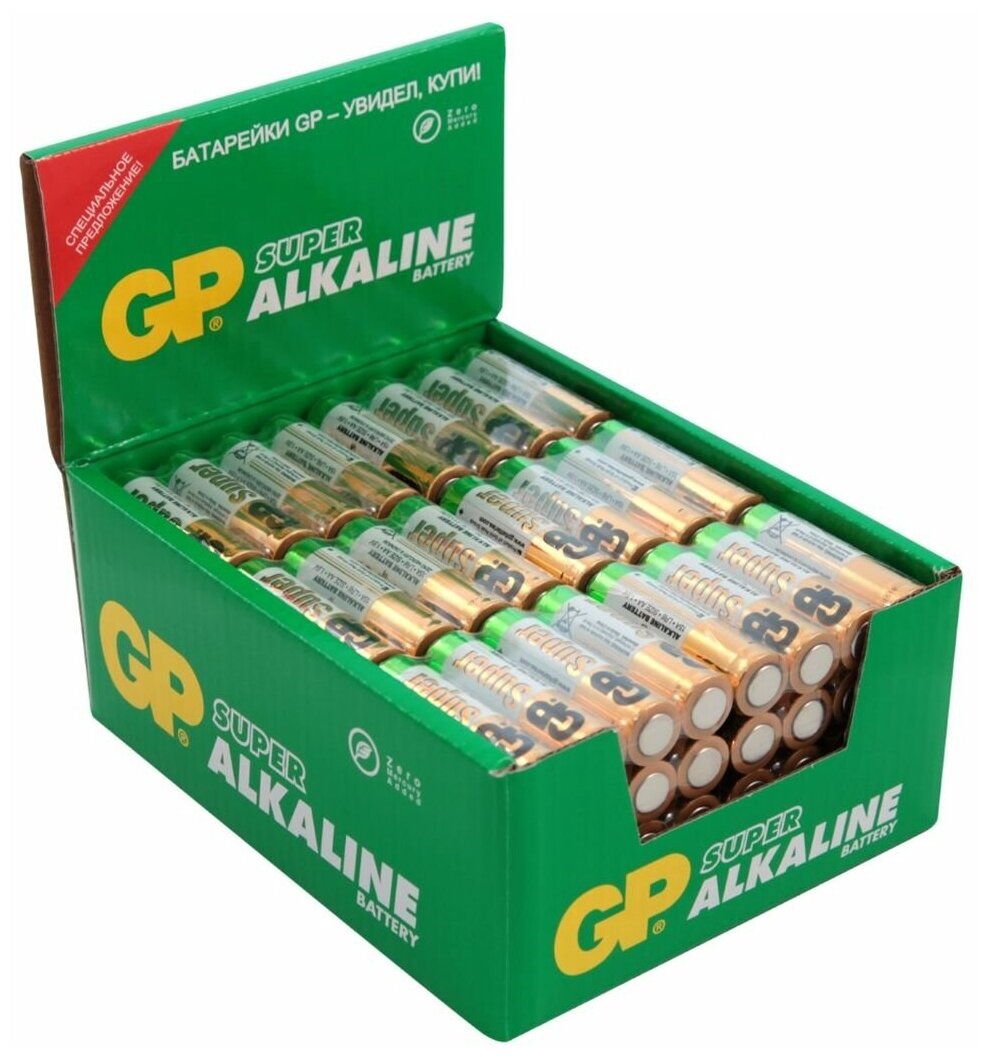 Батарейки GP Super Alkaline, (набор) АА (LR6), упаковка 96 шт.