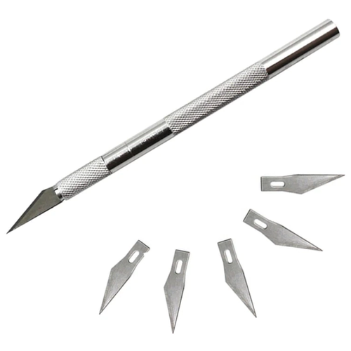 фото Нож-скальпель a-market для моделирования с набором сменных лезвий (5 шт.)