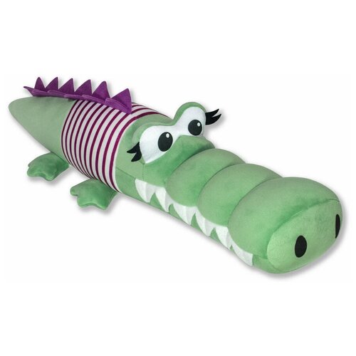 фото Антистрессовая игрушка штучки, к которым тянутся ручки "крокодил дил" малый, в фиолетовой жилетке