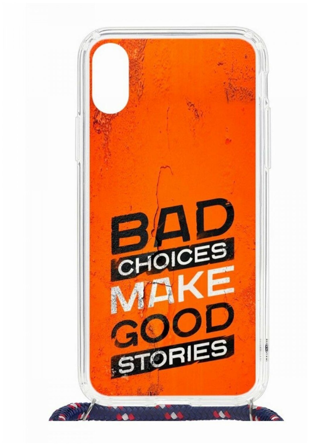 Чехол Apple iPhone X/XS Magrope MagSafe Kruche Print Good stories/с шнурком/накладка/противоударный/защита камеры/с рисунком/МагСейф