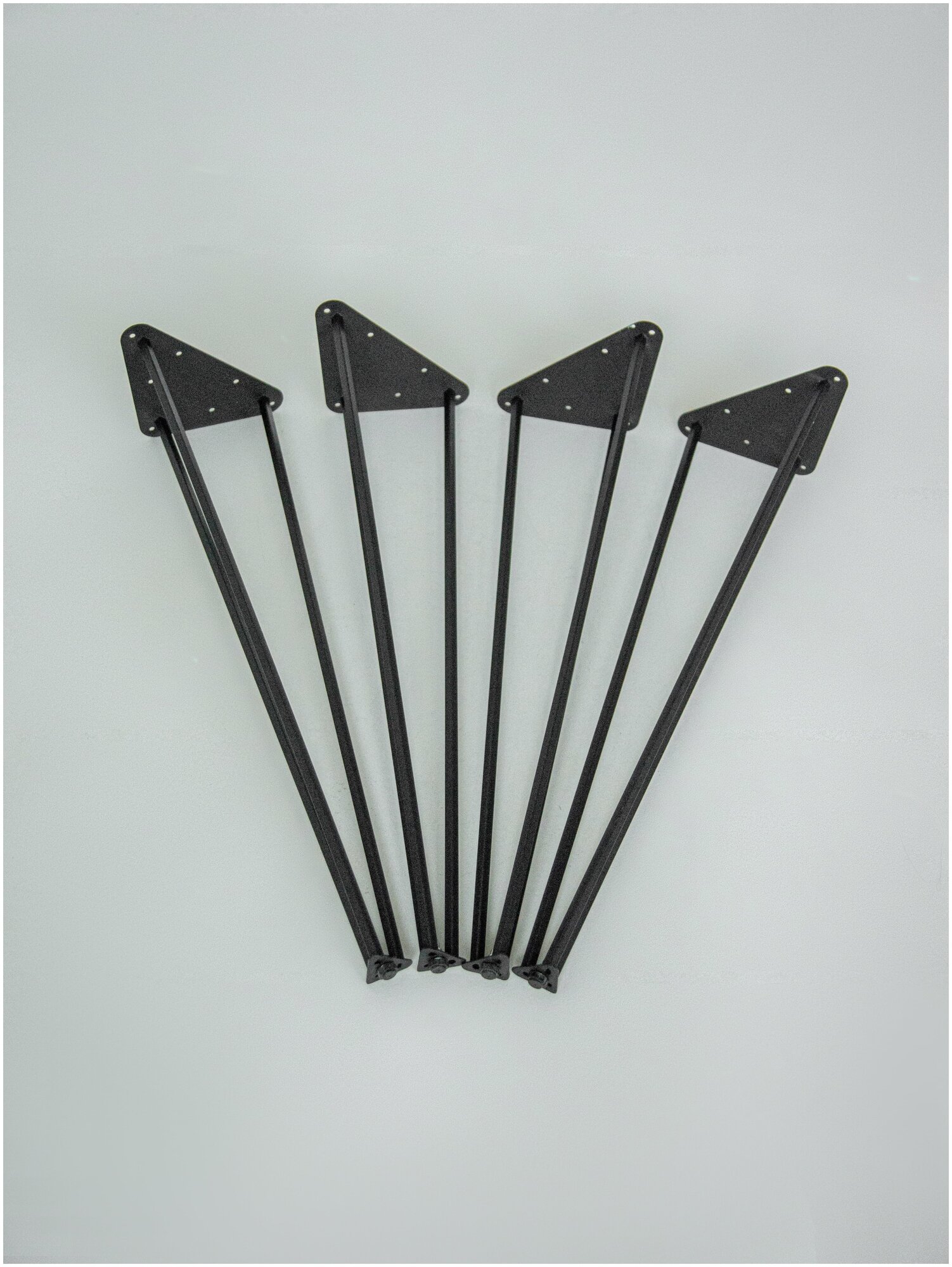 Ножки для стола, металл "черный муар", лофт, Card&loft , 75 см, 4 шт - фотография № 1