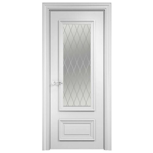 Межкомнатная дверь Нормандия до, эмаль белая 2000*700.Комплект (полотно,коробка,наличник)