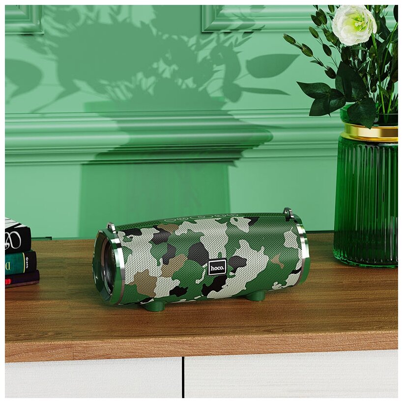 Портативная колонка Bluetooth 5.0 2*7W 2400mAh Hoco BS40 Camouflage Green