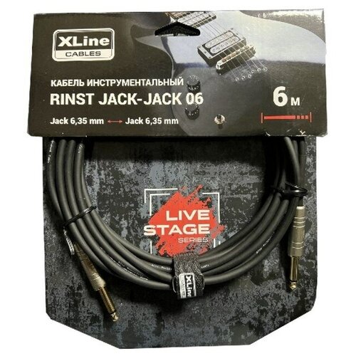 Кабель аудио 1xJack - 1xJack Xline Cables RINST JACK-JACK 06 6.0m кабель аудио 1xjack 1xjack xline cables rinst jack jack 06 6 0m