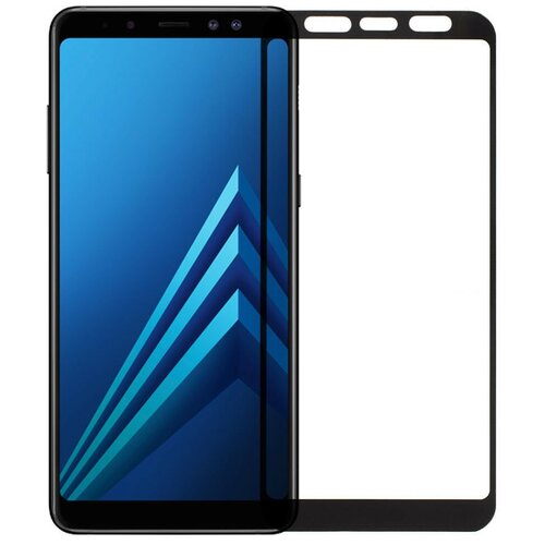 Защитное стекло для Samsung Galaxy A8 plus SM-A730F П/П черное