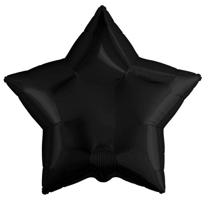 AGURA Шар фольгированный 30", звезда, цвет чёрный