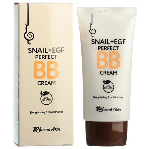 Secret Skin BB крем с экстрактом улитки SNAIL+EGF PERFECT BB CREAM, Secret Skin средства для снятия макияжа secret skin snail egf perfect пенка очищающая с экстрактом улитки