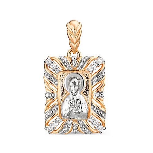 Подвеска Veronika, красное золото, 585 проба, фианит