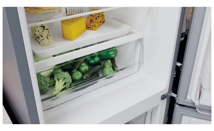 Холодильник HOTPOINT-ARISTON HTR 5180 MX, двухкамерный, нержавеющая сталь - фото №2
