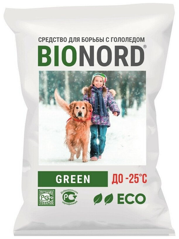 Реагент противогололедный Bionord Green до -25С 23кг - фотография № 1