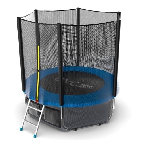 фото Evo jump external 6ft (blue) + lower net. батут с внешней сеткой и лестницей, диаметр 6ft (синий) + нижняя сеть