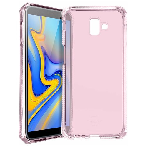 фото Чехол-накладка противоударный itskins spectrum clear для samsung galaxy j6+ ( j6 prime ) светло-розовый