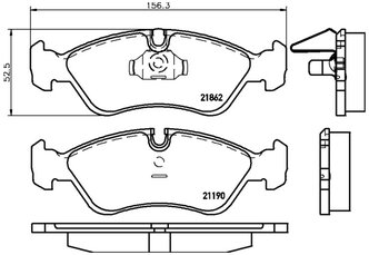 Дисковые тормозные колодки передние NISSHINBO NP6043 (4 шт.)