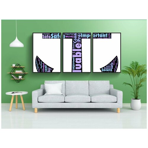 фото Набор модулных постеров для интерьера "якорь, безопасный, безопасно" 60x90 см. в тубусе, без рамки lotsprints