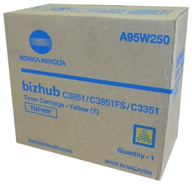 Тонер Konica-Minolta bizhub C3351/C3851 желтый TNP-49Y