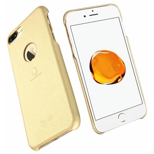 Кожаная накладка LENUO для iPhone 7 Plus (золотой)