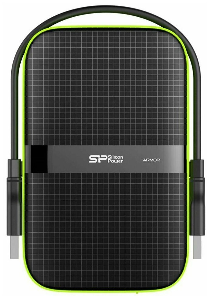 Внешний HDD Siliсon Power 5 TB A60 Armor чёрный/зелёный 2.5" USB 3.0