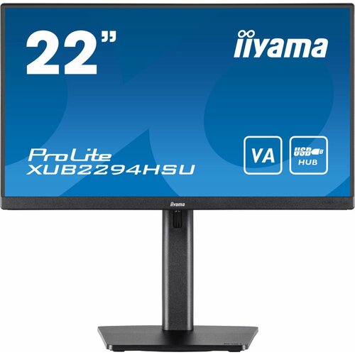 Монитор Iiyama 215 ProLite XUB2294HSU-B2 черный VA LED 1ms 169 HDMI MM матовая HAS Piv 250cd 178гр178гр 1920x1080 DP FHD USB 47кг 1334000₽