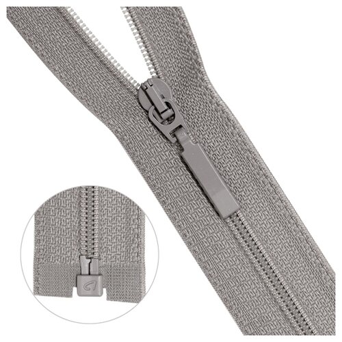 фото Молния витая тип 6 1 замок 65см arta (327 серый) 5 шт