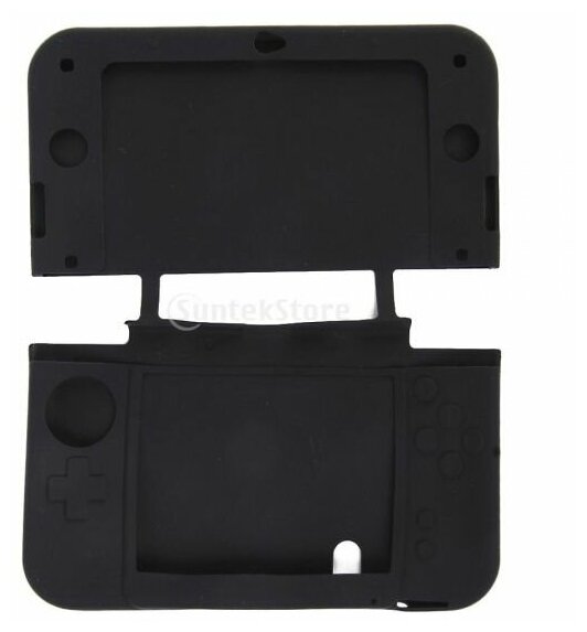 Силиконовый чехол (Silicon Case Black) Черный для New 3DS XL (Nintendo 3DS)