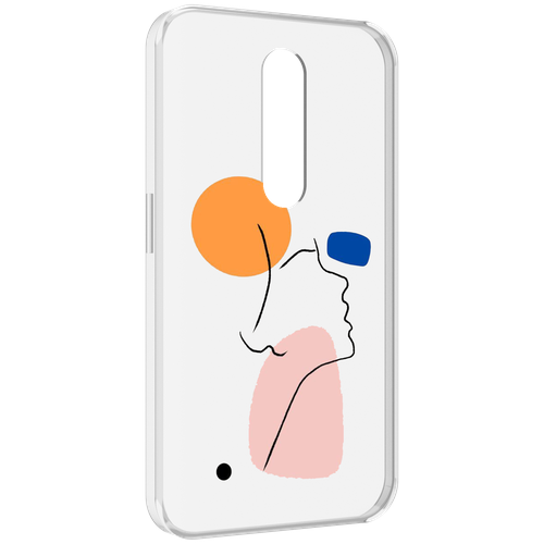 Чехол MyPads абстракция девушки женский для Motorola Moto X Force (XT1585 / XT1581) задняя-панель-накладка-бампер