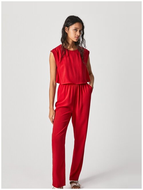 Комбинезон женский, Pepe Jeans London, артикул: PL230384, цвет: красный (264), размер: XL