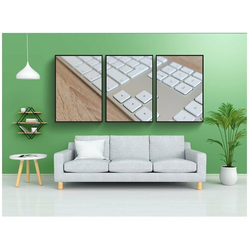 фото Набор модулных постеров для интерьера "компьютер, офис, стол" 60x90 см. в тубусе, без рамки lotsprints