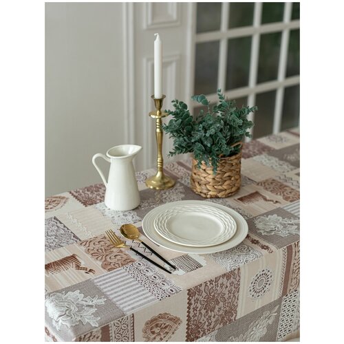 Скатерть на стол прямоугольная, столовая клеенка на кухню, пленка скатерть ПВХ на дачу