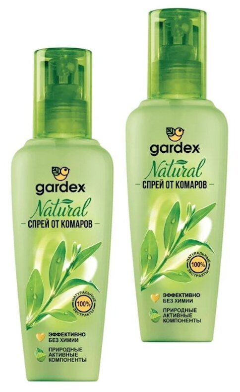 Спрей от комаров на натуральной основе Gardex Family Natural, 110 мл, 2 шт.