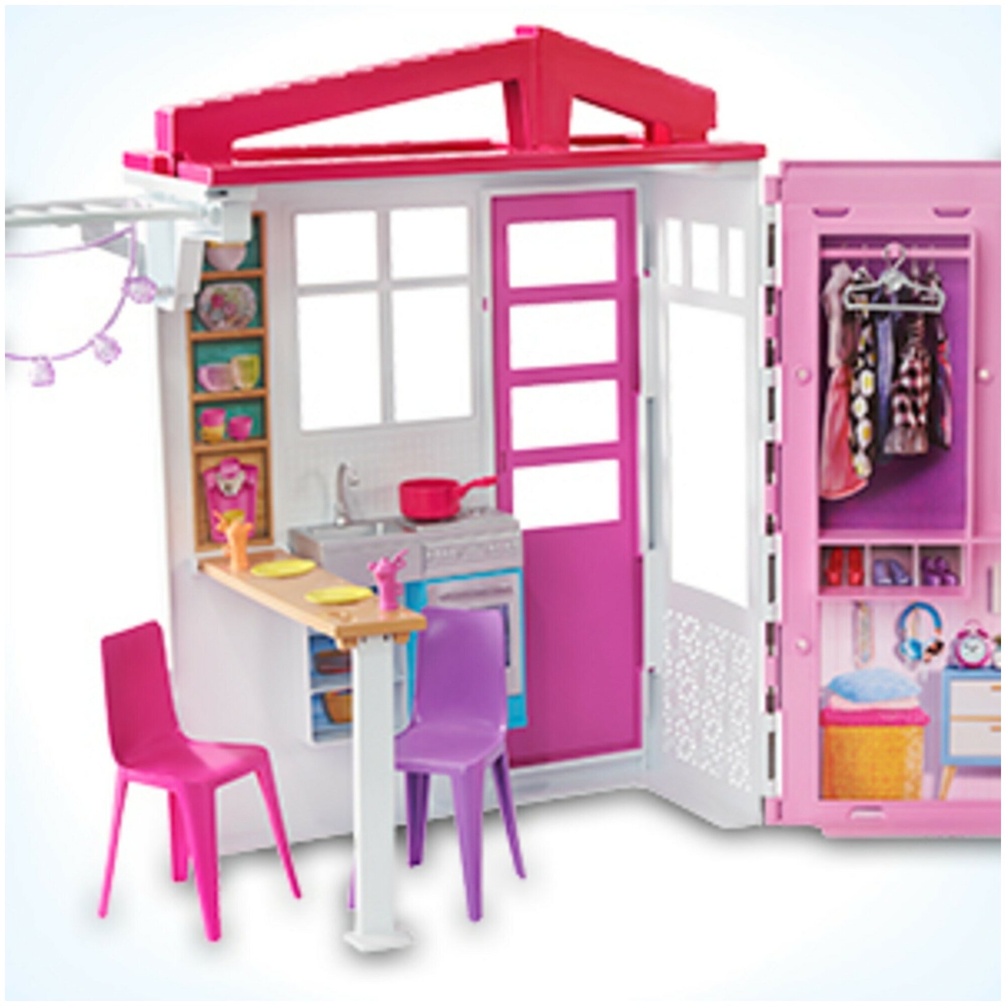 Портативный домик Barbie с куклой (FXG55) - фото №6
