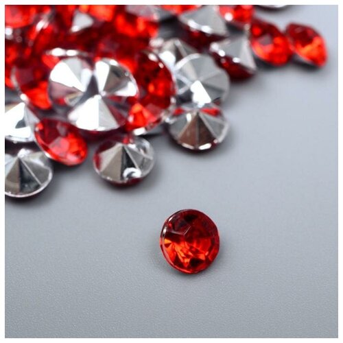 Купить Декор для творчества акрил кристалл Красная цвет №1 d=0, 6 см набор 125 шт 0, 6х0, 4 см, MikiMarket