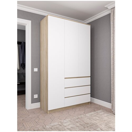 МС Мори Шкаф МШ 1200.1 (МП) Сонома/Белый