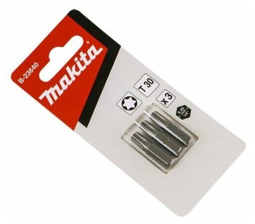 Набор бит Makita Torx T30 25 мм C-form шестигранный 3 шт Makita B-23640