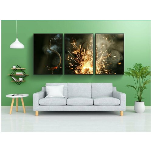 фото Набор модулных постеров для интерьера "дата рождения, свадьба, золотой свадьбы" 60x90 см. в тубусе, без рамки lotsprints