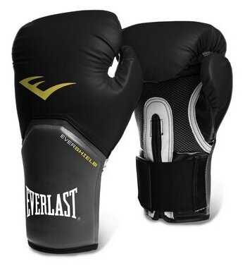Боксерские перчатки Everlast тренировочные Pro Style Elite черные 14 унций