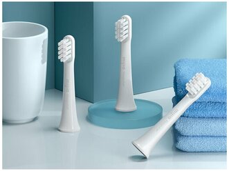 Cменныe насадки для электрической зубной щётки Mijia Electric Toothbrush T100 (MES603) - 3 шт, белый