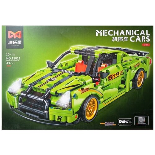 Конструктор гоночная машина GTR35 сборная модель, 27 см, инерционный двигатель, 437 деталей