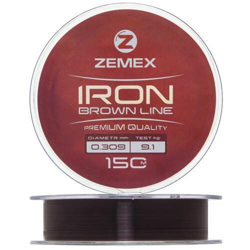 Леска монофильная для рыбалки Zemex Iron 0,309мм 150м (brown)