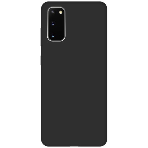 Чехол - накладка Soft Touch для Samsung Galaxy S20 черный