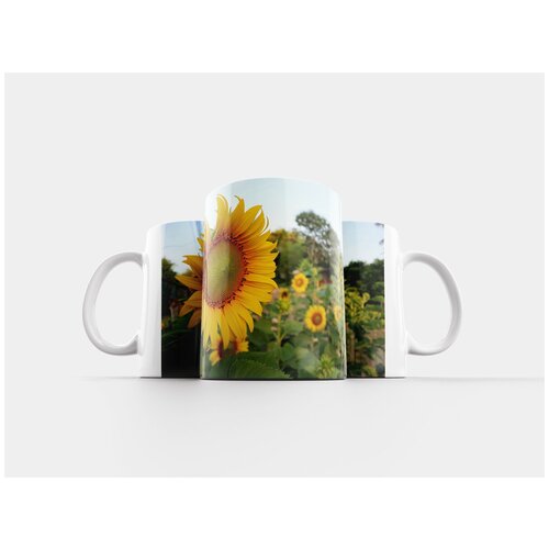 фото Кружка "подсолнечник, желтый, цветок" 320 мл lotsprints