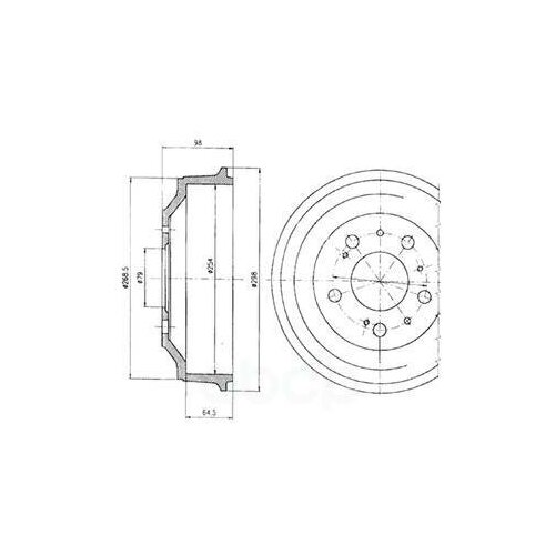 Барабан Тормозной [254x64,5] 5 Отв. Delphi арт. BF327