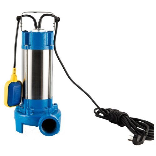 Насос погружной фекальный 4WATER FV1300DF, 230В/50Гц 1,3kW с измельчителем, нержавеющий корпус с поплавковым выключателем