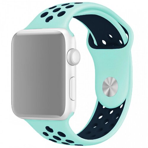 Ремешок на смарт часы Apple Watch (Эпл Вотч) 38/40/41 мм InnoZone Vent - Синий/Розовый, силиконовый, спортивный