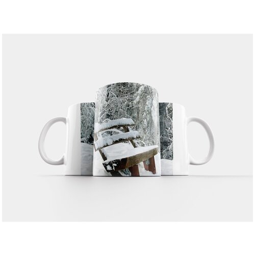 фото Кружка "зима, зимняя идиллия, пейзаж" 320 мл lotsprints
