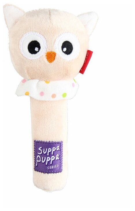 Gigwi игрушка для маленьких собак Сова с пищалкой 15 см, серия SUPPA PUPPA