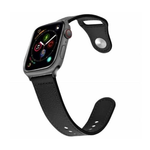 Ремешок для Apple Watch 38mm CBIW33 кожаный black 38mm