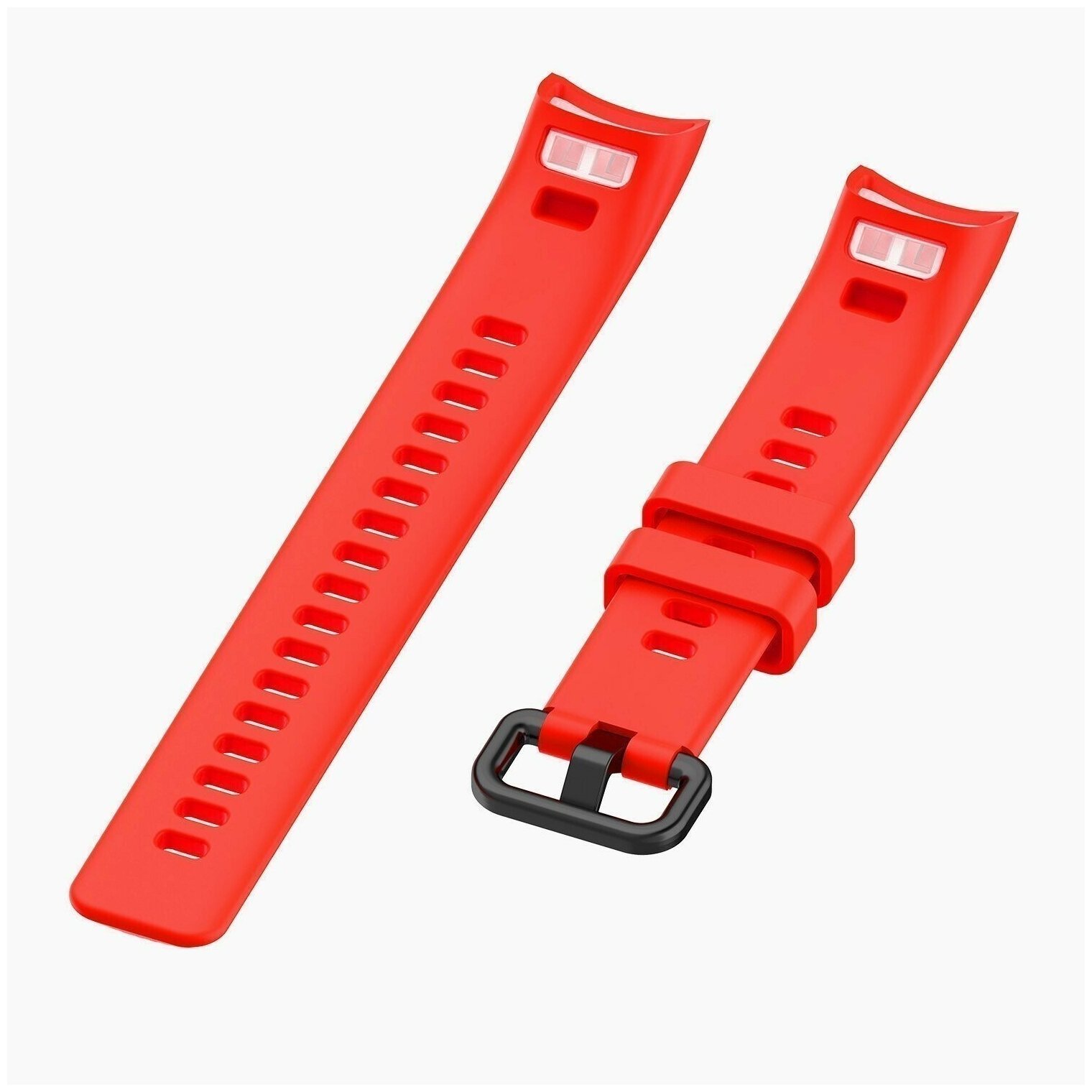 Силиконовый ремешок для Honor Band 4 / 5 / Сменный браслет для умныхарт часов / фитнес трекера Хонор 4 / 5 Красный